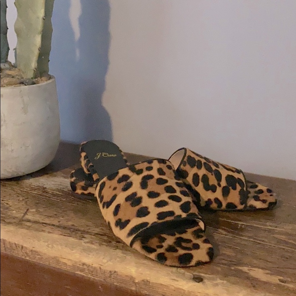 Jcrew leopard slides